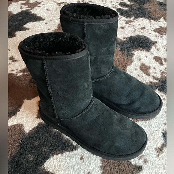 UGG Shoes - Low Black UGG boots, size 7 in women’s.